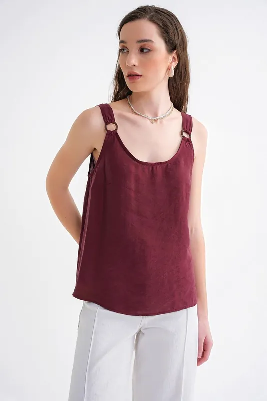 Sleeveless Relaxed Fit Woven Blouse - MixRay
