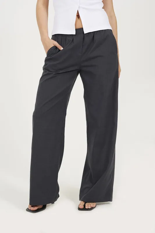 Check Tailored Trousers With Elasticated Waist - Brave Soul