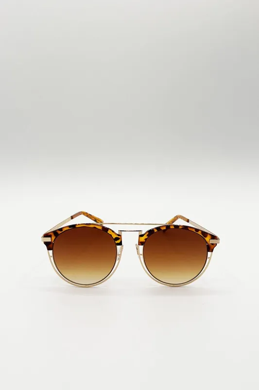 Brown Tortoise Sunglasses With Brown Lenses - SVNX