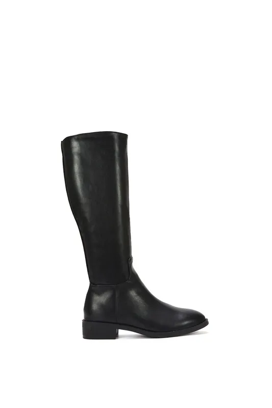 Lucia' Low Block Heel Knee High Riding Boots - XY London