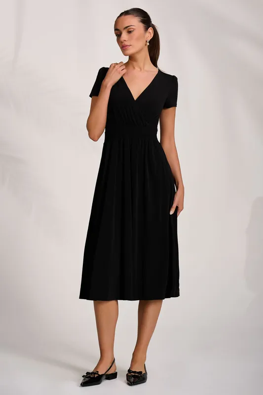 Cap Sleeve Jersey Midi Dress - Jolie Moi