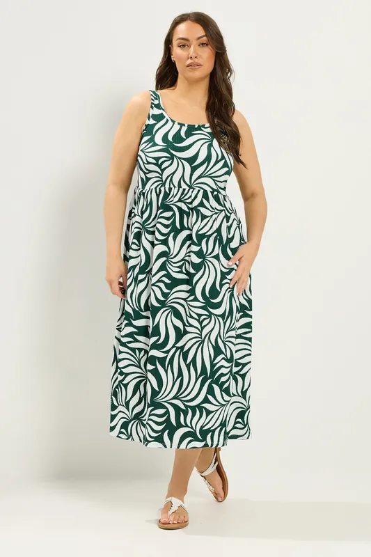 Abstract Leaf Smock Dress - Yours