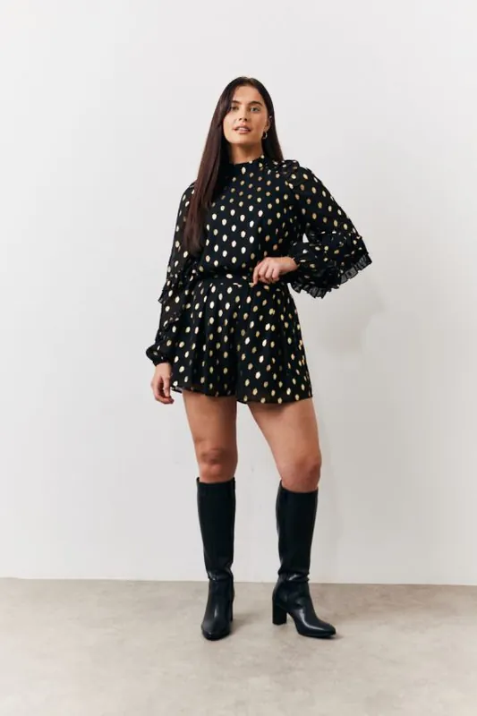 Black Foil Shorts - In The Style