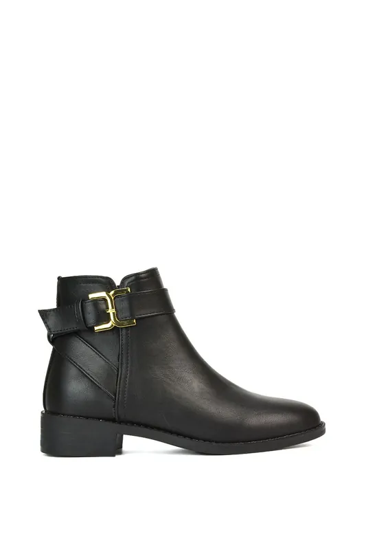 Shyla' Zip Up Ankle Chelsea Boots With Low Heel - XY London