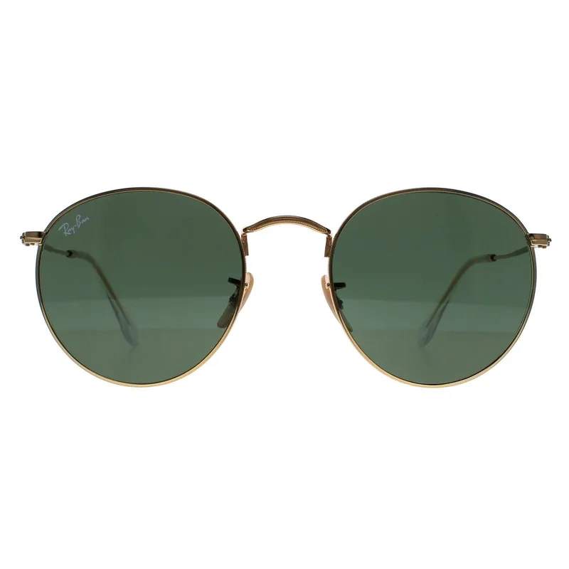 Round Gold Green Sunglasses - Ray-Ban