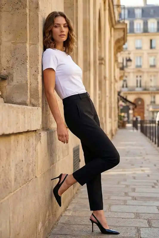 Short Straight Leg Stretch Trouser - Roman