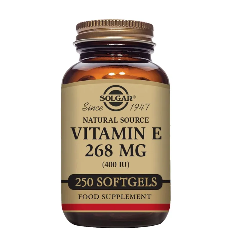 Natural Source Vitamin E 268mg (400 IU) Softgels x 250 - Solgar