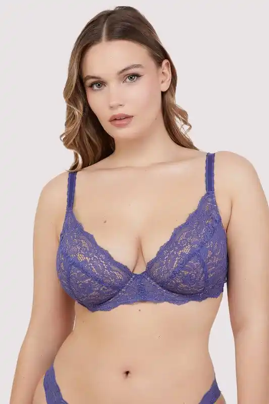 Ariana Space Dust Blue Everyday Comfort 'Lace Bra' - Wolf & Whistle