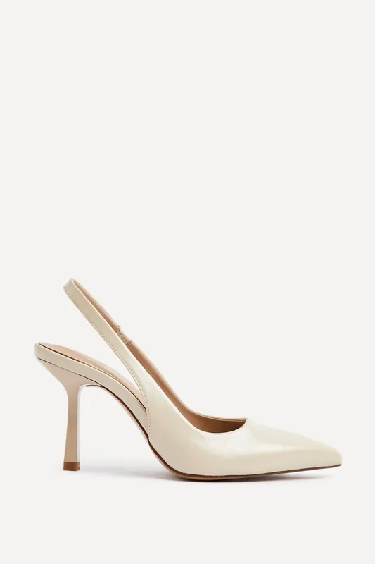 Dash Nude Faux Leather Court Heels - Linzi