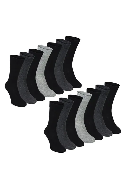 7 Pack Classic Suit Socks - Soft Breathable Plain Dress Socks