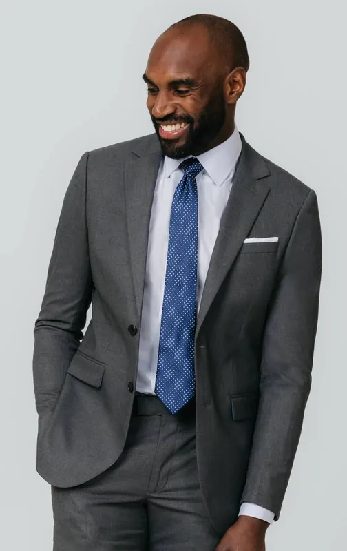 Grey Slim Fit Suit Jacket - Dobell