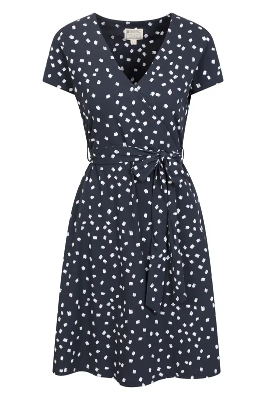 Santorini' Lightweight Flattering Fit UV Protection Jersey Wrap Dress - Mountain Warehouse