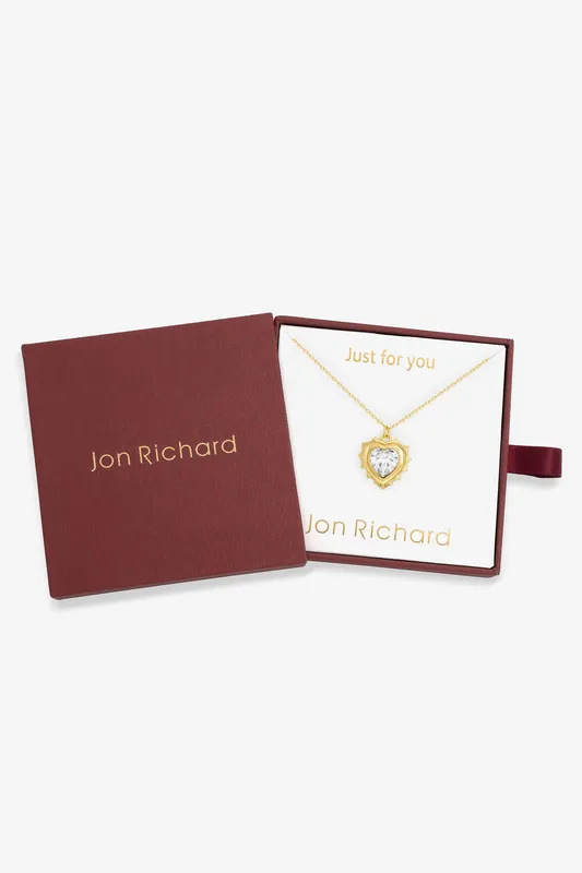 14Ct Gold Plated Heart Birthstone Pendant - April