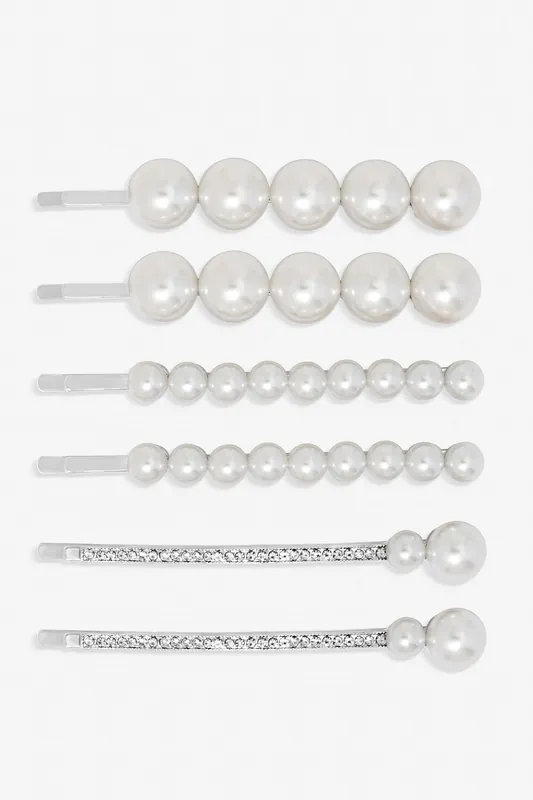 Silver Plated Mixed Pearl Slides - Multipack