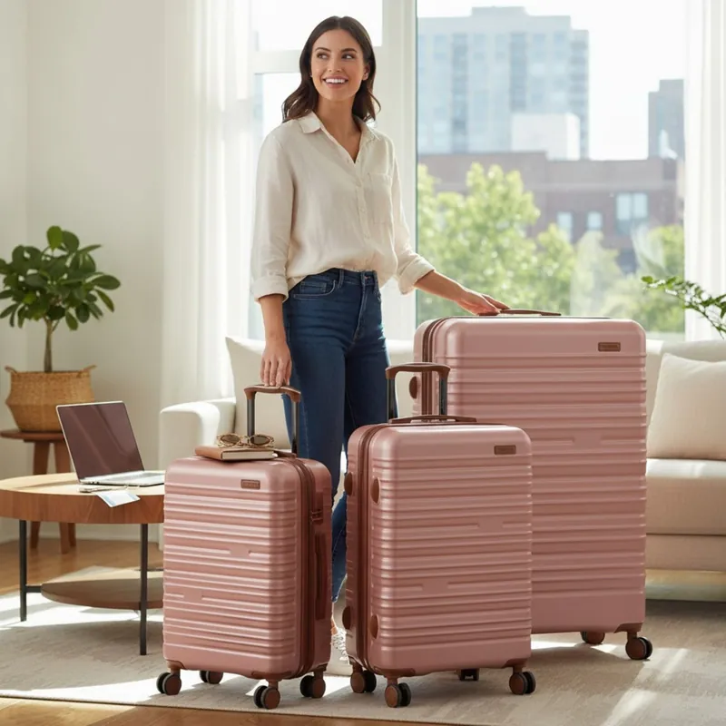 Expandable Hard Shell ABS Suitcase 8 Wheel Travel Luggage - Kiko