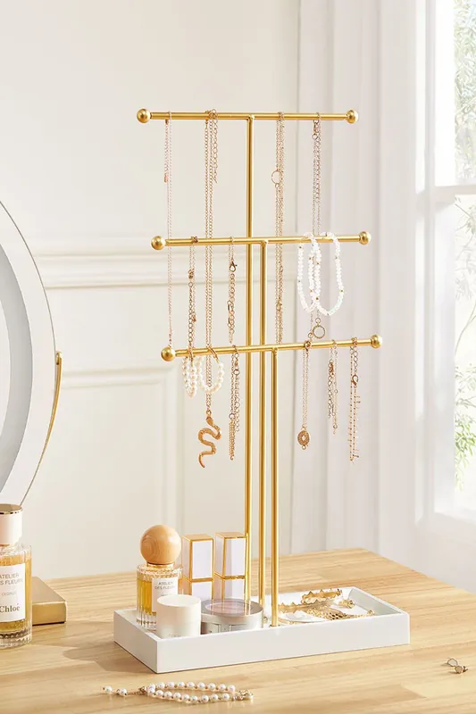 3 Tier Jewelry Display Stand Jewellery Organizer Height 47cm - SHEONLY