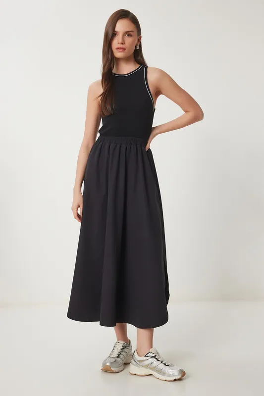Sleeveless A-line maxi dress