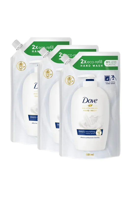 Moisturising Liquid 'Hand Wash' Refill 500ml, 3 Pack - Dove