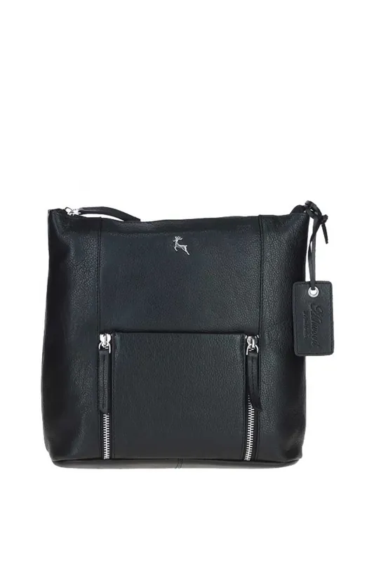 'Donegal' Practical Real Leather Shoulder Bag - Ashwood Leather