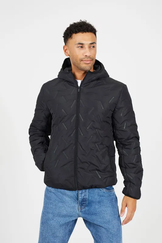 Short Heat Seal Padded Hooded Jacket - Brave Soul