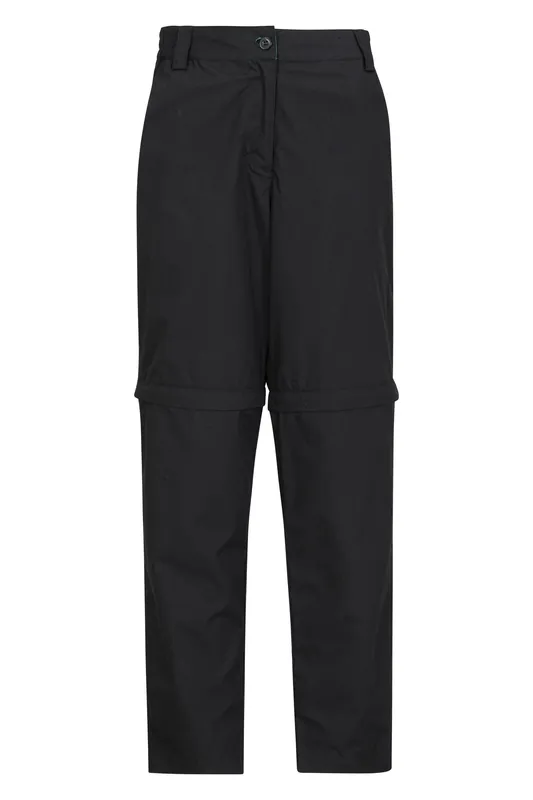 Quest Trousers Zip Off Hiking Camping Pants - Mountain Warehouse