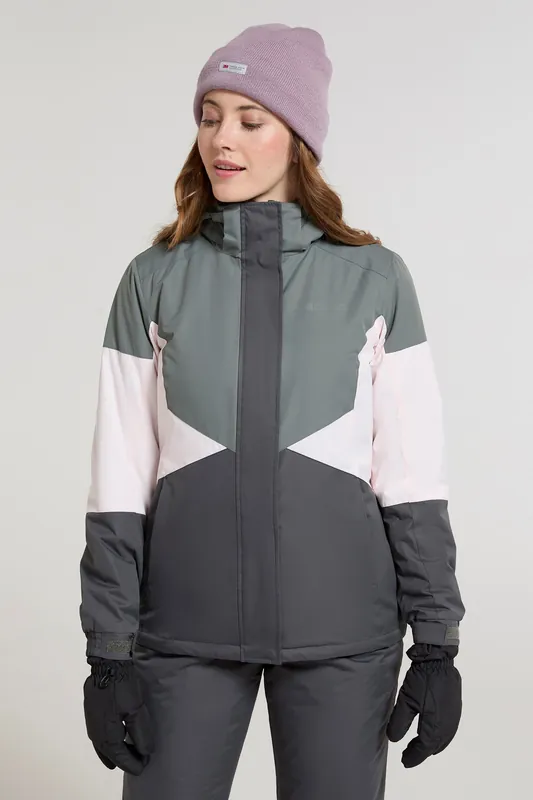 Moon' Snow Proof Adjustable Hood Lightly Insulated Ski Jacket - Mountain Warehouse