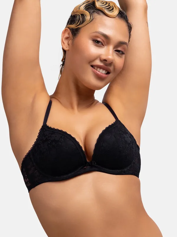 2-Pack Sonia Push Up Plunge Black/White