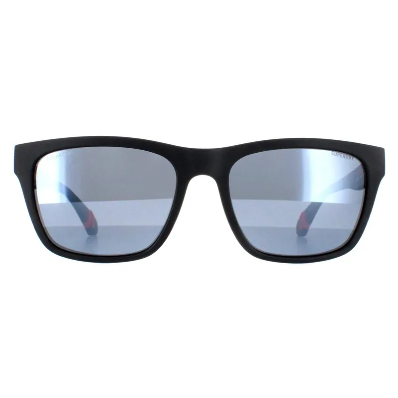 Rectangle Black Silver Mirror Polarized 5009 - Superdry