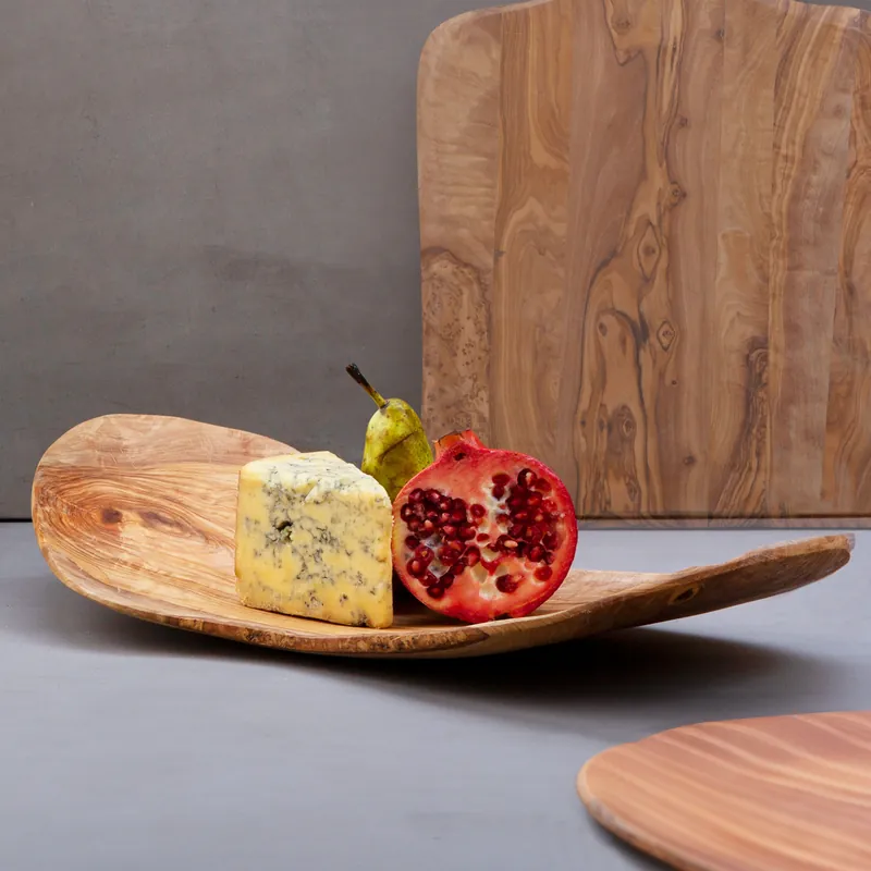 Kora Olive Wood Fruit Tray, Rich Graining - Orsina