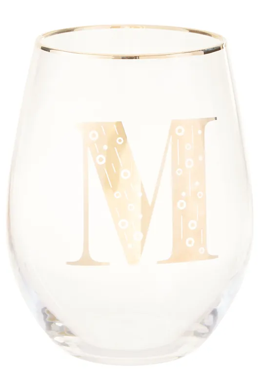 Comfortable Grip Letter M Curved Tumbler, Versatile Tumbler For Parties, Easy Sipping Restaurant Tumbler - Orsina
