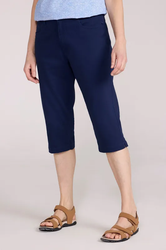 Marina' Lightweight Soft Cotton Casual Comfortable Capri Trousers - Mountain Warehouse