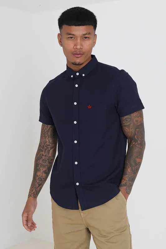 Cotton Oxford Short Sleeve Shirt - Brave Soul