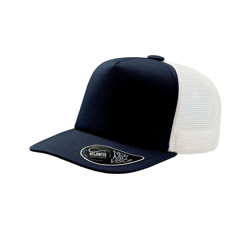 Rrd Mid Visor 5 Panel Trucker Cap - Atlantis