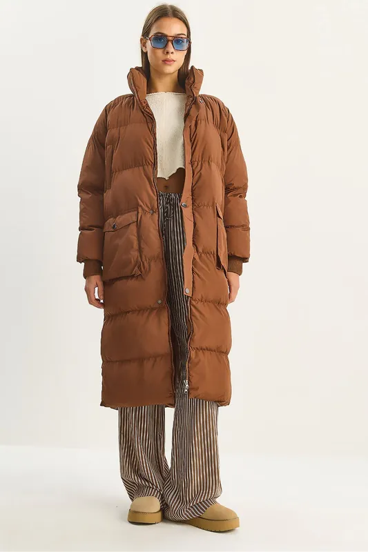 Oversize Long Puffer Coat - Bianco Lucci