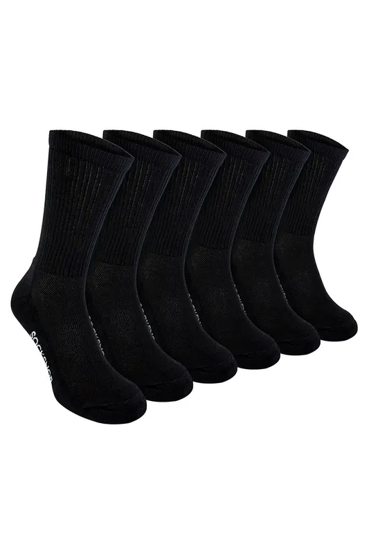 6 Pairs Bamboo Cotton Running Sport Socks - Sock Snob