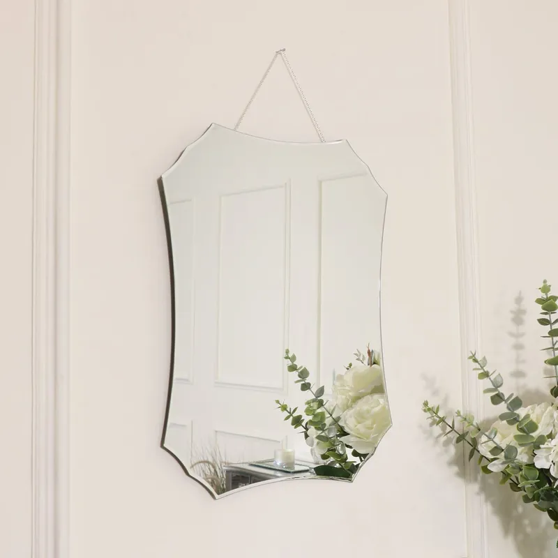 Deco Frameless Bevelled Wall Mirror 38cm X 50cm - Melody Maison