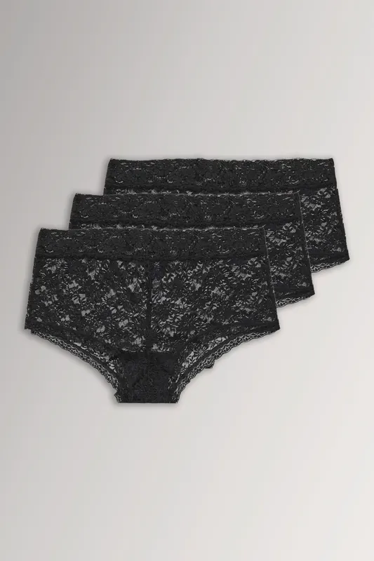 3 Pack Lace Mid Rise Shorts - Yours