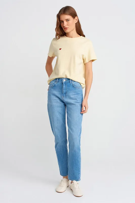 High-waist Straight-leg Mom Jeans