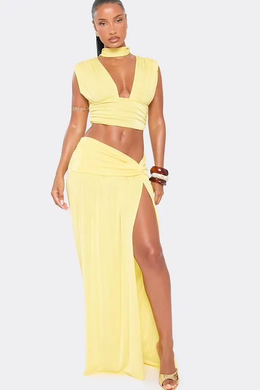 Knotted Tie Maxi Skirt - EGO
