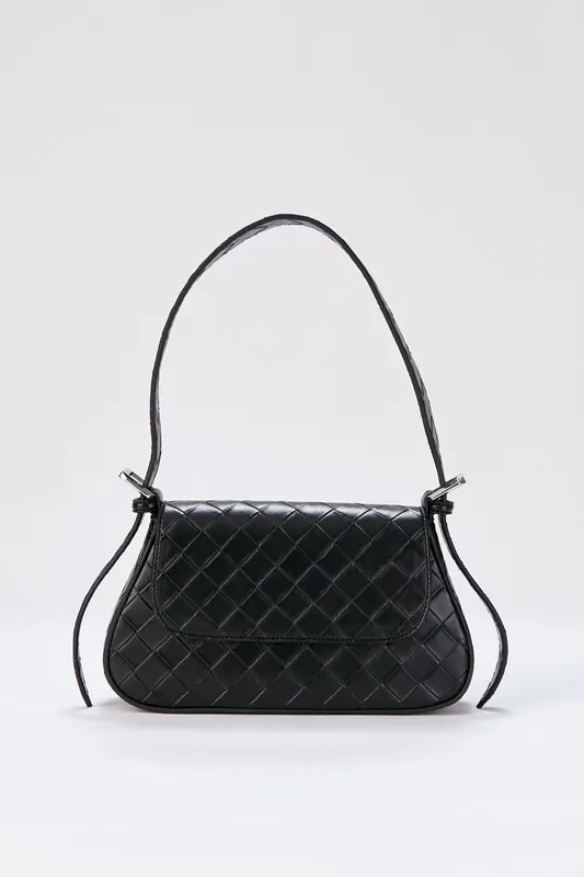 Braided Pu Leather Adjustable Strap Shoulder Bag - Belissh
