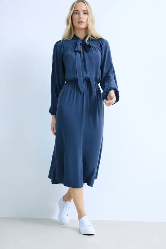 Tall Tie Neck Midi Dress - Long Tall Sally
