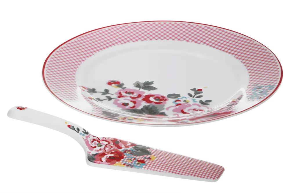 Durable Cake Plate And Slice, Beautifully Designed Cake Plate And Slice, Elegant Plate And Slice For Parties - Orsina