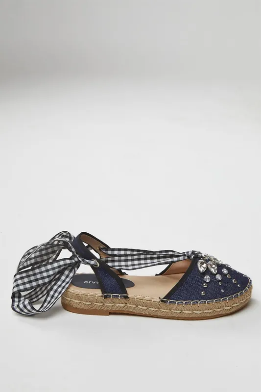 Denim Strappy Sandals - Shnoo