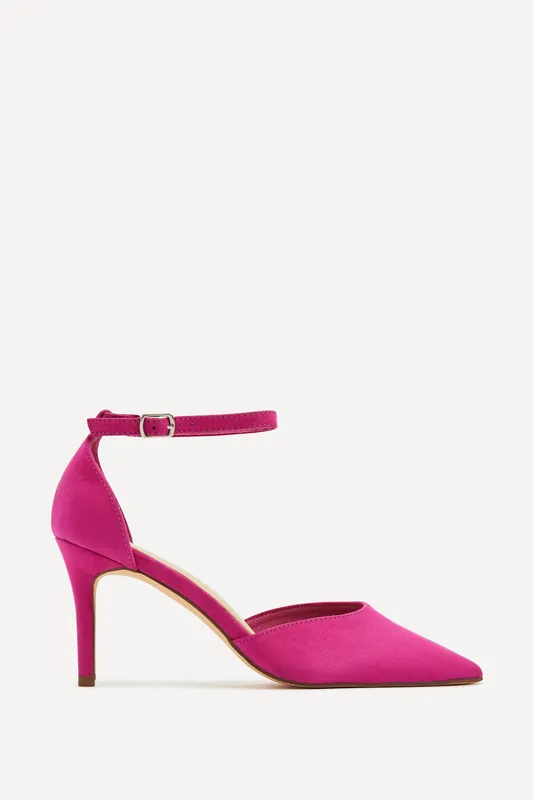 Maci Fuchsia Suede Stiletto Court Heel - Linzi