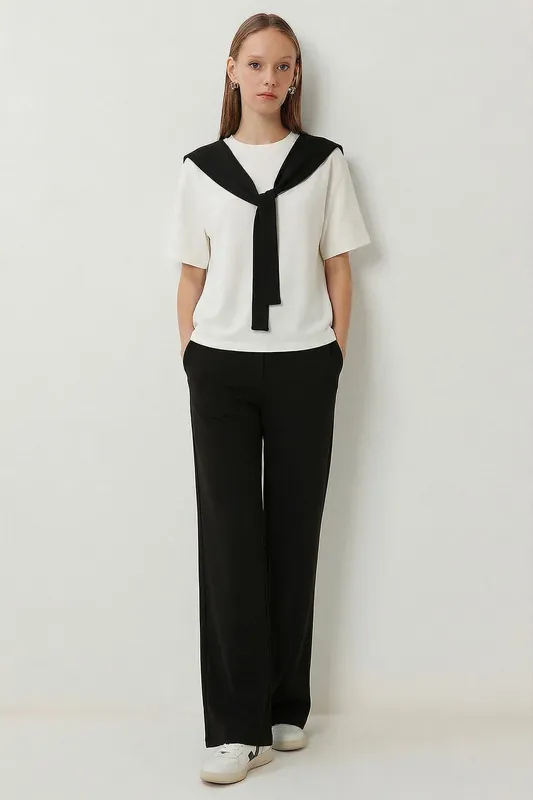 Color Blocked Crew Neck Two-Piece Co-ord Set