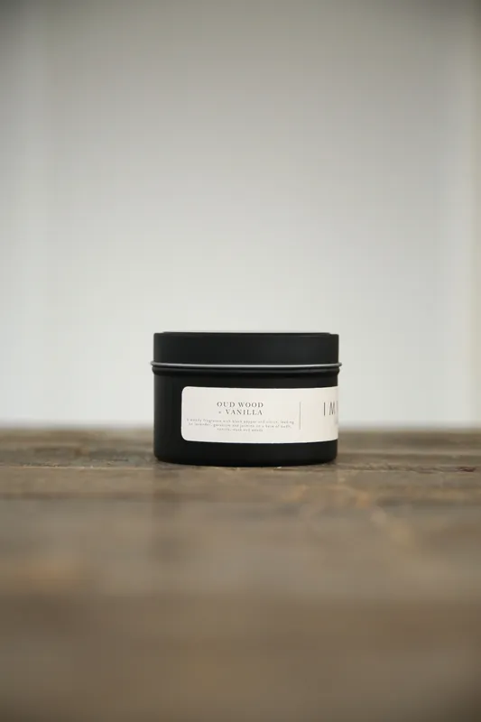 Travel Tin - Oud Wood + Vanilla