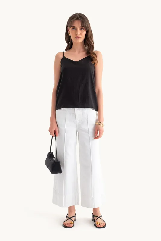 V Neck Spaghetti Strap Sleeveless Blouse - Hiccup