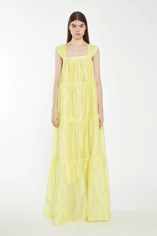 Tiered Empire-Line Maxi Dress