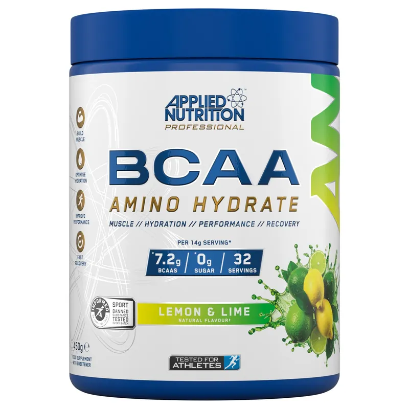 BCAA Amino Hydrate Powder - Lemon & Lime - 32 Servings