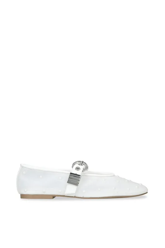 Lucia White Pearl' Flats - STEVE MADDEN